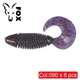 Силиконовый твистер Fox 7,5см Fluffy #090 (electric june bug) (съедобный, 6шт) - изображение 1