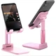 Универсальный держатель подставка Folding desktop phone stand для мобильного телефона розовая - изображение 2