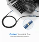 Кабель UGREEN AV118 3.5mm Male to 3.5mm Female 2m Blue (40675) - изображение 5