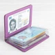 Кожаная обложка на id паспорт, для документов (права, техпаспорт) Герб, Тризуб, сиреневый Villini 017 - изображение 2