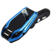 FM модулятор X8 Plus Bluetooth, 2 USB, AUX, MicroSD, зарядка, громкая связь, синий - изображение 1