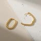Овальные позолоченные серьги 14K со спиральным узором (DW252023) - изображение 5