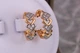 Сережки Xuping Jewelry танець ромбів із родієм 1.6 см золотисті - зображення 1