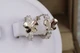 Серьги Xuping Jewelry бабочка на стебельке из фианитов 1.3 см серебристые - изображение 1