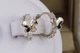 Серьги Xuping Jewelry бабочка на стебельке из фианитов 1.3 см серебристые - изображение 2