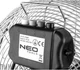 Вентилятор підлоговий Neo Tools 90-009 NT09 професійний, 30см, 50Вт, кнопки, двигун мідь 100%, срібний - зображення 3