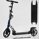 Самокат Best Scooter D-19055 с фарой Черный с синим - изображение 1
