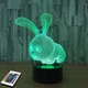 3D світильник з пультом та акумулятором 3D Lamp Заєць (LP-2770) - зображення 5