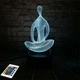 3D светильник с пультом и аккумулятором 3D Lamp Йога (LP-3000) - изображение 4