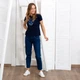 Футболка вишиванка жіноча MEREZHKA синя "Зоряне сяйво" розмір 3XL - зображення 4