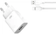 Мережевий зарядний пристрій XO L99 single USB 2.4A with Type-C cable White (100595) - зображення 1