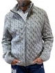 Вовняна чоловіча кофта,дуже тепла,з косами у сірому кольорі,р. 2XL - зображення 5