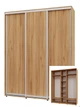 Шкаф-купе трехдверный Алекса 180*45*240 см Дуб крафт золотой 3 двери ДСП ШК-04 - изображение 1