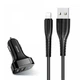 Автомобільний зарядний пристрій 2 USB + кабель Lightning для Iphone 2.1A Kit King Tu Series Dual USB, Usams (NTU35LC13TZ) - зображення 1