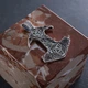 Серебряный кулон "Молот" с символами трискелиона и кельтского узла 7048 Онікс - изображение 9