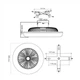 Люстра-вентилятор LUMINARIA FAN ONE 80W+35W R 550x185 WHITE 220V IP20 с пультом ДУ - Уцінка - изображение 3