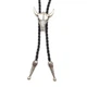 Ковбойська Bow Tie House краватка Bull Skull (галстук-шнурок бола) - металевий колір 09556 - зображення 1