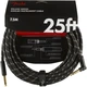 Кабель інструментальний FENDER CABLE DELUXE SERIES 25' ANGLED BLACK TWEED (228429) - изображение 1