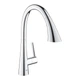 Змішувач для кухні Grohe Zedra з висувною лійкою Хром (32294002) - зображення 1
