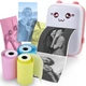 Портативный термопринтер JETIX Mini printer Pink с набором термобумаги (5 рулонов) - изображение 4