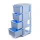 Комод пластиковий на 4 ящики R-Plastic "Компакт Плюс", Блакитний - зображення 2