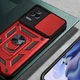 Ударостійкий чохол Camshield Serge Ring для Xiaomi Poco F4 TPU+PC, Шторка на камеру, Червоний - изображение 2