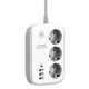 Сетевой фильтр LDNIO SEW3452 2500W 3xUSB/Type-C 30W white - изображение 2