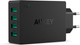 Зарядний пристрій Aukey PA-U36 4x USB-A 8A (0601629299099) - зображення 1