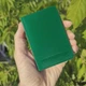 Кожаная обложка на id паспорт, для документов (права, техпаспорт) зеленый Villini 020 - изображение 7