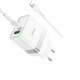 Сітчастий зарядний пристрій HOCO N21 Extension speed PD30W+QC3.0 charger set(C to iP) White - зображення 2
