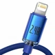 Швидкий зарядний кабель Baseus Crystal Shine USB Lightning синій - зображення 5