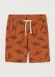 Шорты котоновые с карманами для мальчика H&M Динозавр 0934482-007 098 см (2-3 years) Коричневый - изображение 1