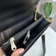 Женская мини-сумочка на цепочке YSL черная экокожа стильный клатч для девушек ужин прогулка - изображение 5