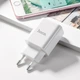 Блок розетки HOCO C62A Victoria з білим зарядним кабелем X25 Lightning Micro-USB або Type-C - зображення 1