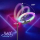 Кольцевая лампа светодиодная LED RGB 3D 36 см цветная двухсторонняя Селфи кольцо со штативом от USB Набор блогера - изображение 4