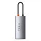 USB Hub Baseus Metal Gleam 4-in-1 Multifunctional Type-C to USB3.0 + USB2.0 + HDMI + Type-C PD Cерый (CAHUB-CY0G) - изображение 2
