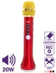 Микрофон караоке Su-Yosd L-898 Красный Bluetooth для пения портативный беспроводной с функцией Rec и Дуэт 2в1 - изображение 1