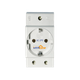 Розетка на DIN-рейку 2P+PE з заземленням [ECO080010002] ECO SC АСКО - зображення 1