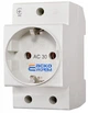 Розетка на DIN-рейку 2P+PE з заземленням [A0150010104] AC30 АСКО - зображення 1