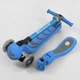 Самокат трехколесный Best Scooter, складной алюминиевый руль, 4 колеса PU со светом, d=12 см, голубой, Т-04177 - изображение 8