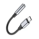 Аудіо Перехідник Borofone BV16 Type-C to 3.5mm digital audio converter 0.12m Metal Gray - зображення 1
