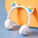Бездротові навушники "Котячі вушка" CatEar Y08 з підсвіткою RGB Bluetooth MP3 плеєр White - изображение 2