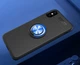 Чехол TPU Ring для Iphone X бампер с кольцом противоударный Black-Blue - изображение 2