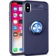 Чехол TPU Ring для Iphone X бампер с кольцом противоударный Blue - изображение 1