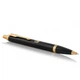 Ручка шариковая Parker IM 17 UKRAINE Black GT BP Трезубец (22032_TR) - изображение 2