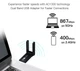 Двохдіапазонний адаптер WiFi+BT 4.2 (USB 3.0 1300Mb 2.4G + 5G 802.11ac) Антена 2х3 dB - зображення 9
