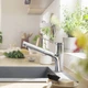 Змішувач для кухні Hansgrohe Zesis M33 150 2jet з витяжним зливом sBox Lite, Chrome (74803000) - изображение 5