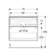 Тумба з раковиною Geberit iCon slim rim 75 см, корпус та фасад - білий глянець/ручки - хром глянець 502.336.01.2 - зображення 2