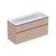 Тумба с раковиной Geberit iCon slim rim 120 см, корпус и фасад - дуб / ручки - лава мат 502.338.JH.1 - изображение 1
