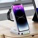 Бездротовий зарядний пристрій ACEFAST E15 desktop 3-in-1 wireless charging stand White - зображення 6